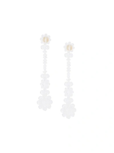 Simone Rocha Floral Drop Earrings - Neutrals