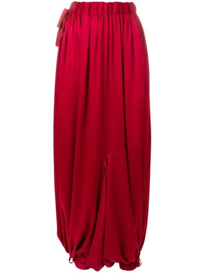 Y-3 Draped Harem Trousers - Red