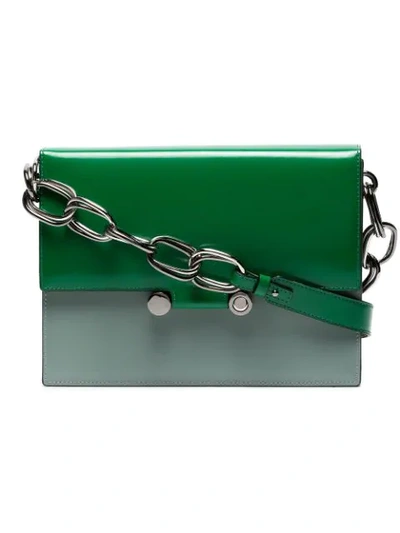 Marni Green Caddy Leather Shoulder Bag