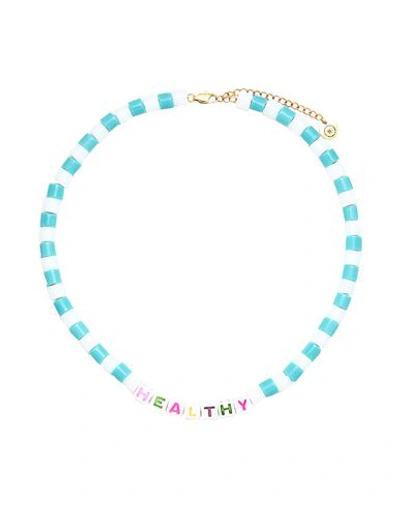 Sporty And Rich Sporty & Rich Woman Necklace White Size - Plastic, Metal In Multicoloured