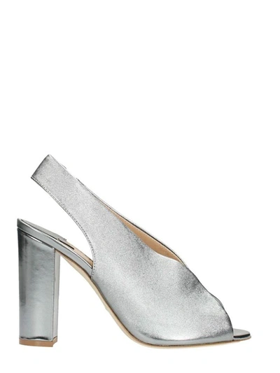 The Seller Silver Leather Sandals