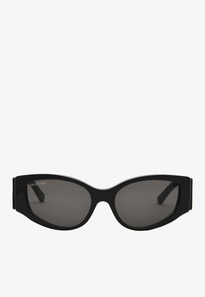 Balenciaga Cat-eye Acetate Sunglasses In Black