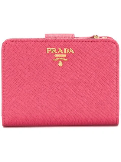 Prada Logo Plaque Wallet