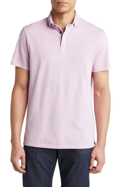 Stone Rose Men's Cotton-blend Piqué Polo Shirt In Lavender