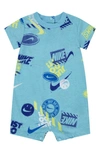 Nike Wild Air Printed Romper Baby Romper In Blue