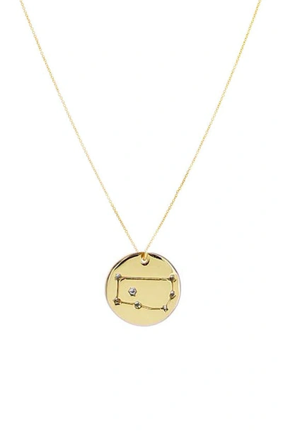 Panacea Zodiac Pendant Necklace In Gold Gemini