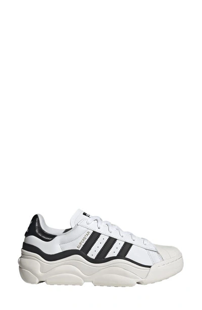 Adidas Originals Superstar Leather Sneakers In White/ Black/ Cloud White