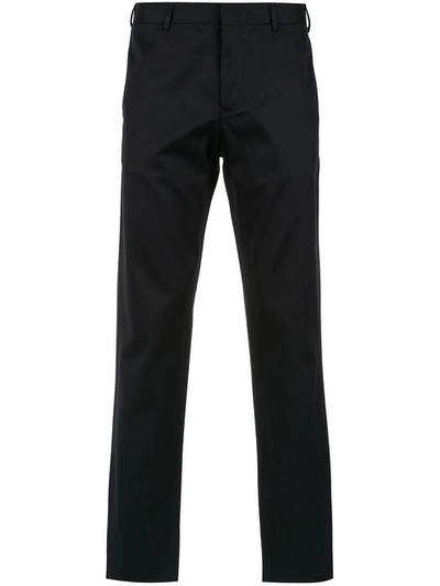 Egrey Tailored Straight Leg Trousers In Blue