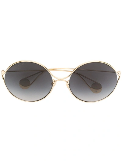 Gucci Eyewear Round Tinted Sunglasses - Metallic