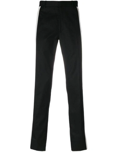 Alexander Mcqueen Striped Slim In Black