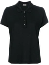 Moncler Classic Fitted Polo Shirt In Black