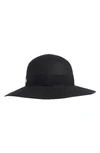 Bruno Magli Medium Brim Ribbon Band Sun Hat In Black