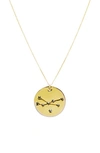 Panacea Zodiac Pendant Necklace In Gold Taurus
