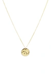 Panacea Zodiac Pendant Necklace In Gold Scorpio