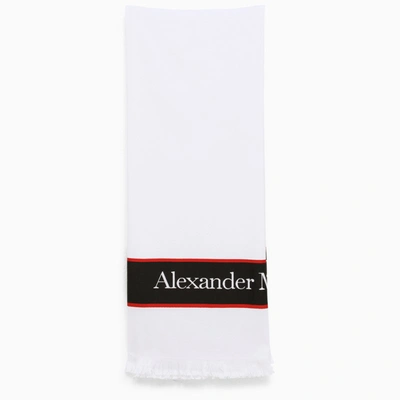 Alexander Mcqueen White Beach Towel