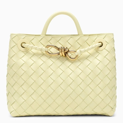Bottega Veneta Andiamo Small Cream Bag In Camo-m Brass