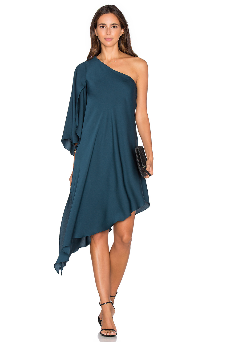 Milly Tori One Shoulder Dress In Peacock | ModeSens