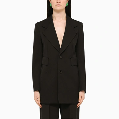 Bottega Veneta Black Single-breasted Wool Blazer