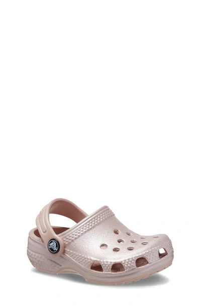 Crocs Kids' Littles Shimmer Clog In Pink Clay