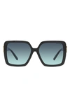 Tiffany & Co 58mm Gradient Square Sunglasses In Black