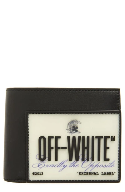 Off-white Exactly The Opposite Leather Bifold Wallet In Black