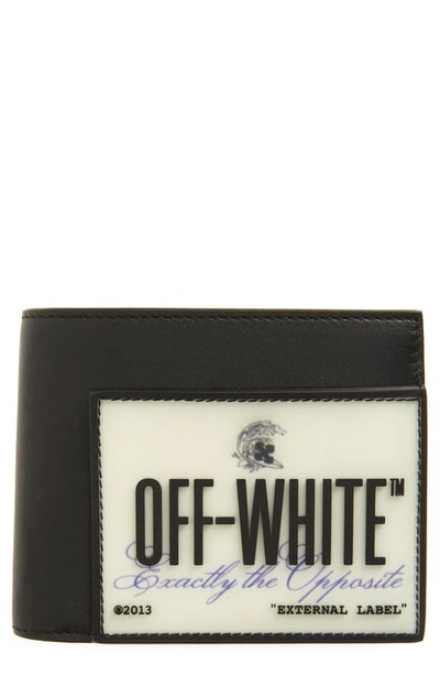Off-white Exactly The Opposite Leather Bifold Wallet In Off-white Exactly The Opposite Leather Bifold Wallet In