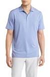 Peter Millar Drum Performance Jersey Polo In Port Blue