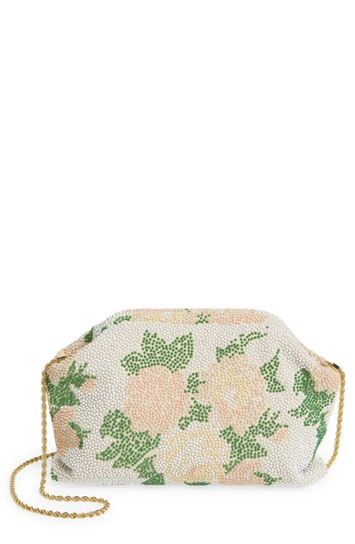 Loeffler Randall Doreen Frame Pouch In Cream Floral