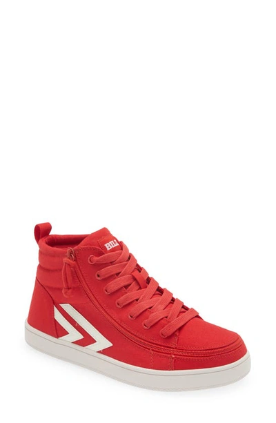 Billy Footwear Cs High Top Trainer In Red/ White