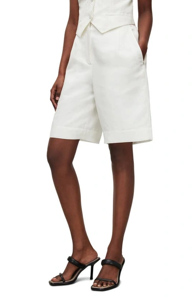 Allsaints Petra Longline Shorts In Off White