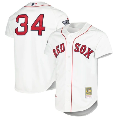 Mitchell & Ness David Ortiz White Boston Red Sox Cooperstown Collection Authentic Jersey