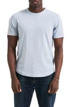 Buck Mason Curve Hem Cotton Slub T-shirt In Sea Spray