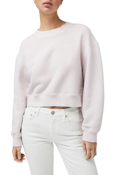 Rag & Bone Cotton Blend French Terry Sweatshirt In Lilac