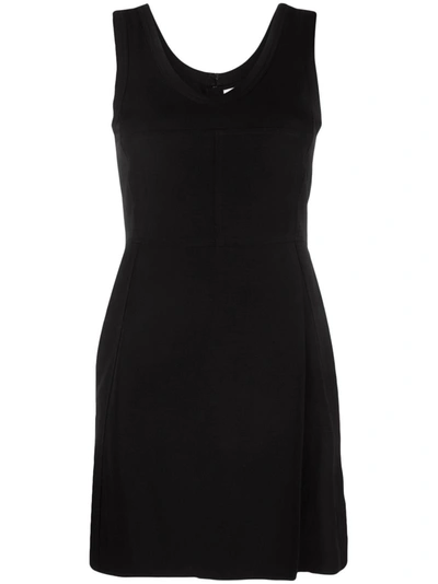 Jil Sander A-line Dress With Stitching In Black
