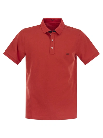 Fay Stretch Polo Shirt In Red