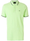 Emporio Armani Logoed Polo Shirt In Green