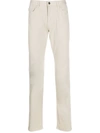 Emporio Armani Slim Fit Chinos In Neutrals