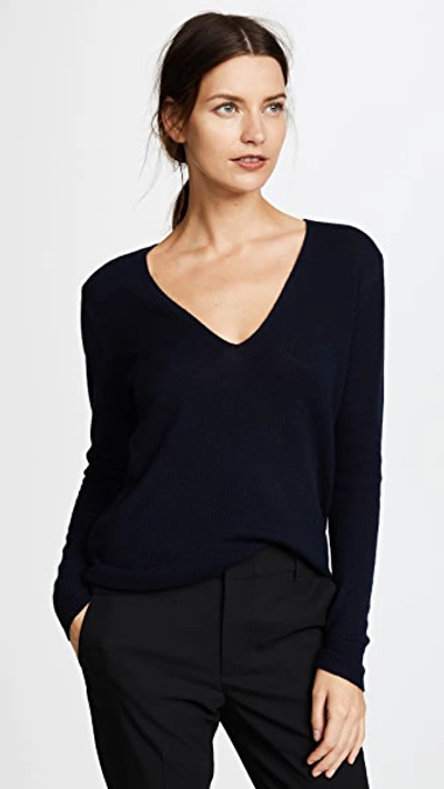 Theory Easy Pullover Cashmere Sweater In Black