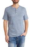 Lucky Brand Cotton Blend Jersey Henley In Navy Combo