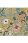 Wallpops Aneome Floral Peel & Stick Wallpaper In Yellow