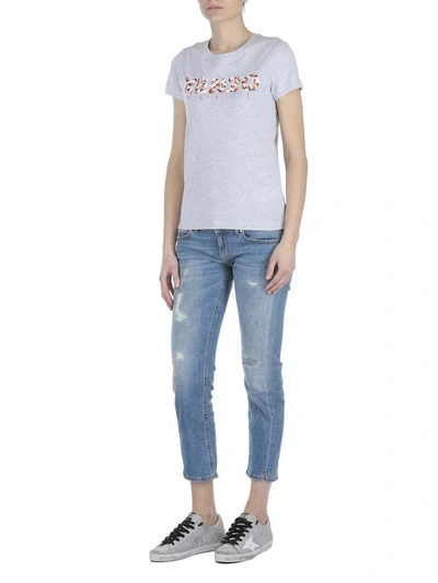 Kenzo Cotton T-shirt In Pale Grey