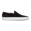 Common Projects Slip On Low-top Suede Trainers In Black