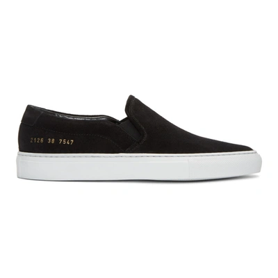 Common Projects Slip On Low-top Suede Trainers In Black
