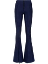 Andrea Bogosian Panels Flared Trousers - Blue