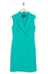Donna Morgan Tuxedo Sleeveless Sheath Dress In Spectra Green