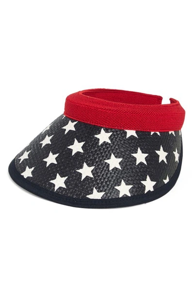 Collection Xiix Stars & Stripes Pop Visor In Navy