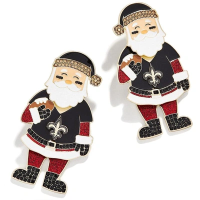 Baublebar New Orleans Saints Santa Claus Earrings In Black