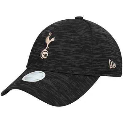 New Era Black Tottenham Hotspur Shiny Tech 9forty Adjustable Hat