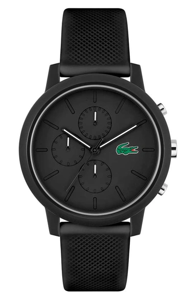Lacoste Men's .12.12 Chrono Silicone Watch  - One Size In Black