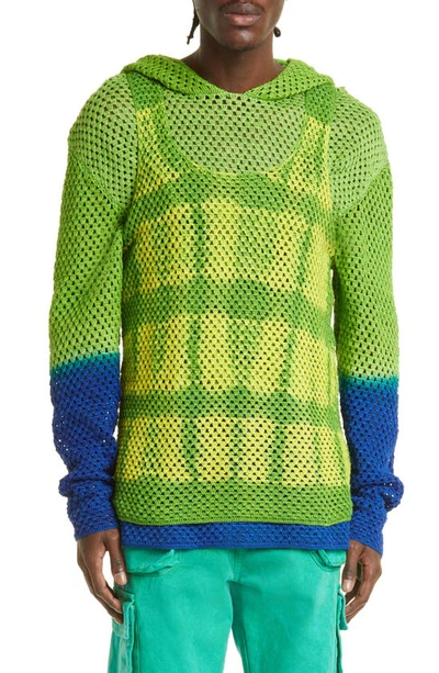 Agr Harmony Crochet Tank In Green/ Yellow